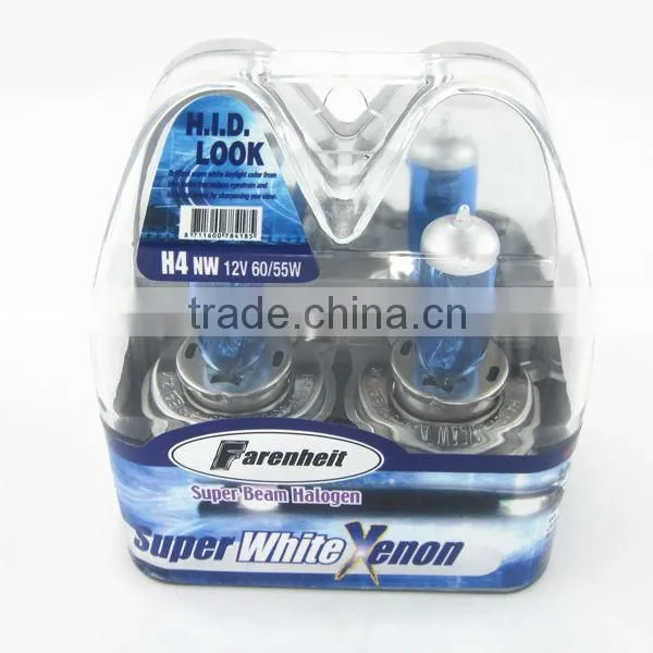 Super White h4 Halogen Bulb 12v 60/55w 5300K photo-2