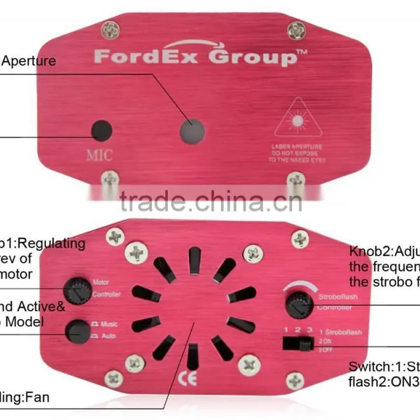 Sidiou Group Mini Red and Green Laser Stage Lighting Moving Party Stage Light Projector Stage Lighting for Club Party (Red) photo-4