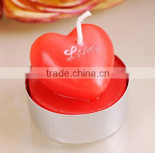Wholesale Multi-color Gift Flameless Scented Heart Shape Wedding Tealight Candle photo-3