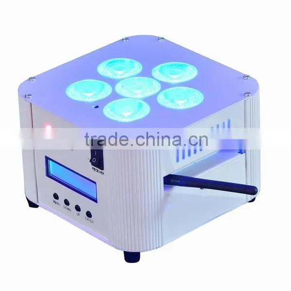 Battery Wireless 6*10w 4in1 Rgbw White Led Stage Lighting photo-5
