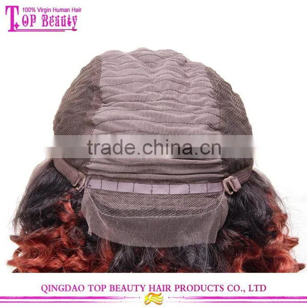 Qingdao Top Beauty Unprocessed Wholesale Virgin Malaysian Hair Afro Kinky Curly Two Tone Color Wig photo-6
