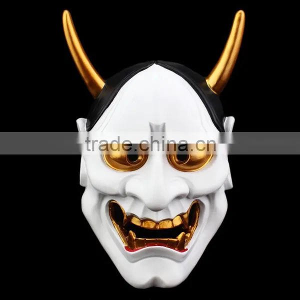 4 Colors Halloween Japanese Style Prajna Ghost Resin Cosplay Party Mask photo-3