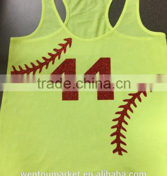 Baseball Softball Tank Top Racerback Monogram Softball Shirt