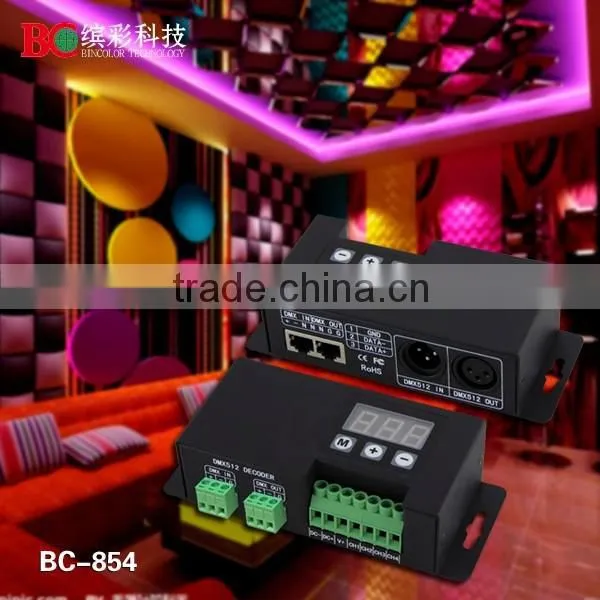 BC-854 Support RJ 45 Port DC12-24V 4 Channels Rgbw Dmx512 Decoder photo-4