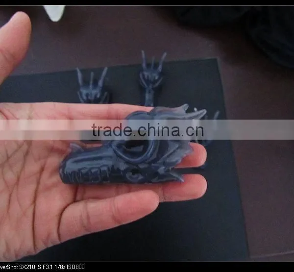 Wholesale Nature Raw Bule Agate Dragon Skull Head Baby Dragon Head photo-2