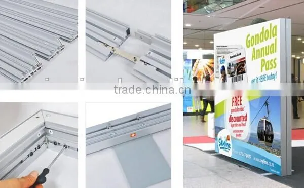 Mental Extrusion Large Size Indoor & Outdoor Backlit Snap Frame Led Advertising Light Box/Advertising Fabric LED Backlit