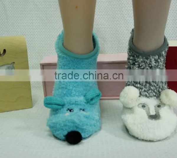 Women Fluffy Footie Soft Warm Comfortable Housewear Fluffy Socks Footie photo-5