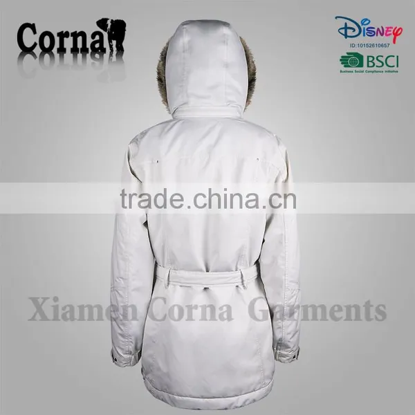 2016 Warm Women Poly Filling Jacket With Fur Hood photo-3
