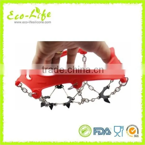 1 Pair Portable Skidproof Snow Spike Anti-Slip Silicone Ice Crampons, Ice Grippers photo-6