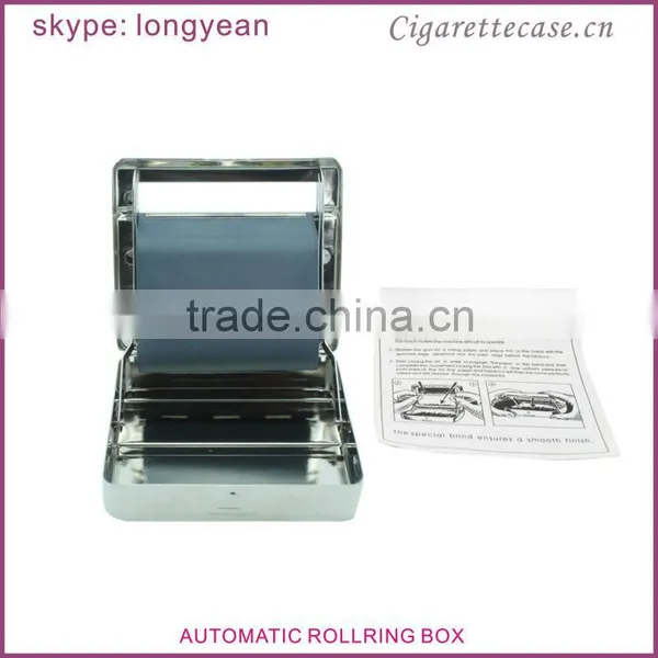 Embossed Design Metal Automatic Cigarette Rolling Box photo-4