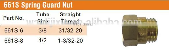 661S Spring Guard Nut, D.O.T. Air Brake Fitting For Rubber Tube,brass Fitting photo-3