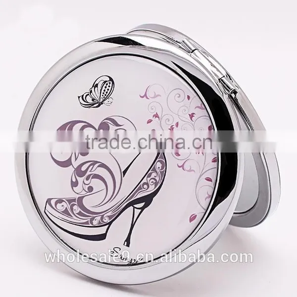 Metal Folding Crystal Cosmetic Mirror photo-2