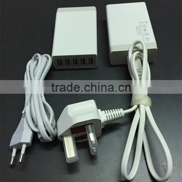 40W 5V 8A 5 Ports USB Charger,home Charger,travel Charger,wall Charger,For IPhone6 IPad Samsung Smart Phone Black USB Charger photo-5