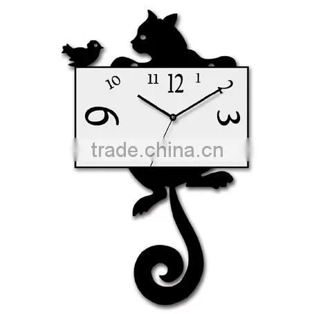 Newest Cat Digital Wall Clock Plastic Wall Clock Cat Design Clock Wall Clock for Home Decor Home Decoration Clock photo-1