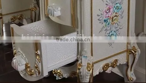 Bisini Wooden Dresser Furniture, European Dressing Table With Mirror photo-4