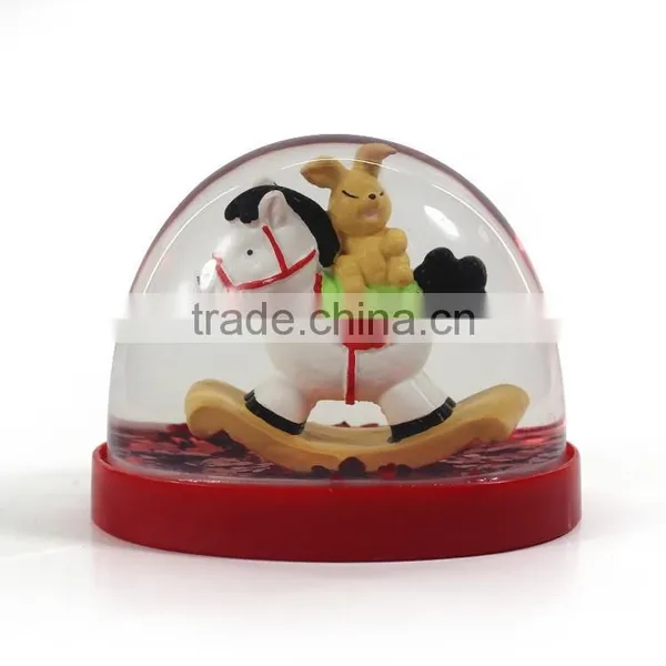 2015 Custom Plastic Snowball With Resin Figurine photo-2