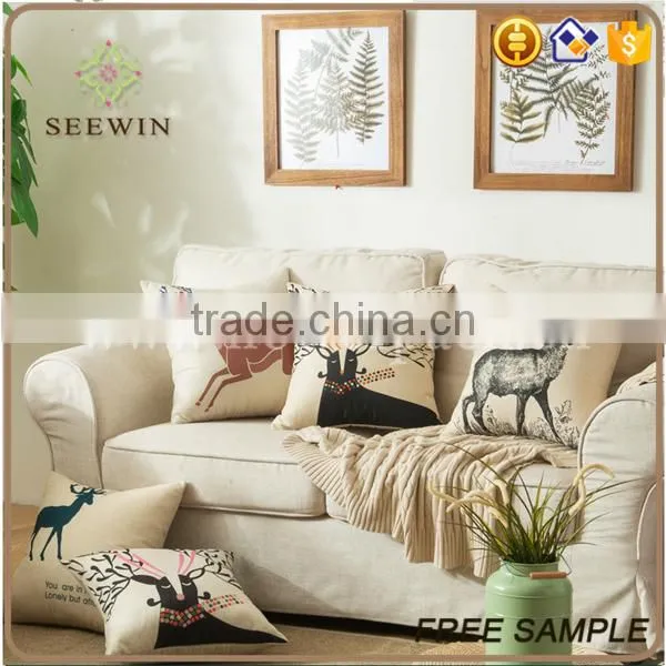 Logo Printed and Pattern Customized Linen Back Cushion photo-5