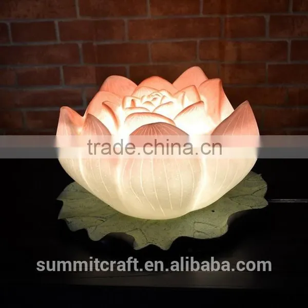 Resin Oriental Style Lotus Table Lamp photo-5