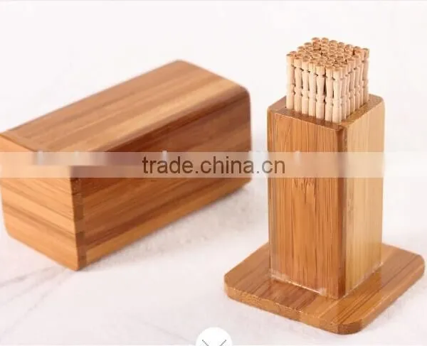 Natural Bamboo Color Tableware Antique Toothpick Holder photo-3