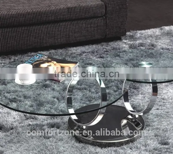 C8041rotating Glass Top Multifunction Coffee Table photo-2