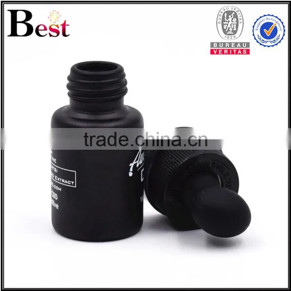 4ml Glass Serum Bottle Painting Black Lucifugal Glass Cosmetic Serum Dropper Bottle photo-4