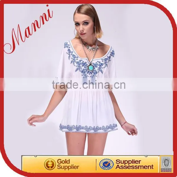 Handmade Neck Folk Embroidery Design for Blouse