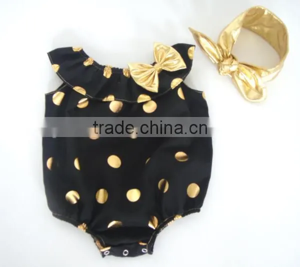 Baby Rompers Wholesale Baby Clothes,gold Polk Baby Rompers,baby Wear photo-5