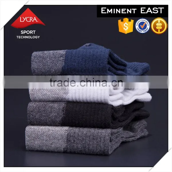 Wholesale Custom Technical Plain Knitting Lycra Silver Cotton Blend Yarn Men Sport Socks photo-6