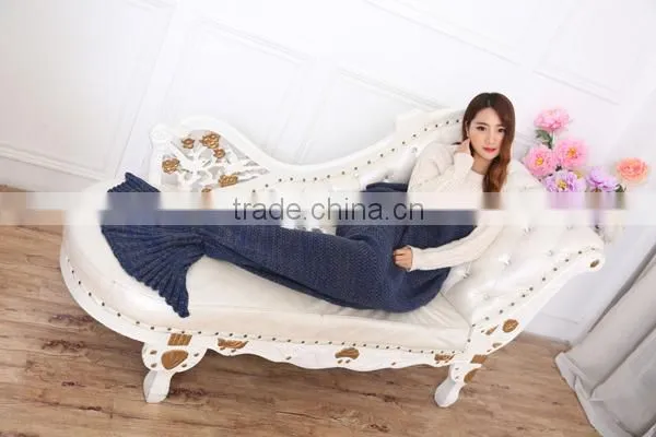 Hot Sales Knitted Fabric Mermaid Tail Blanket Wholesale photo-2