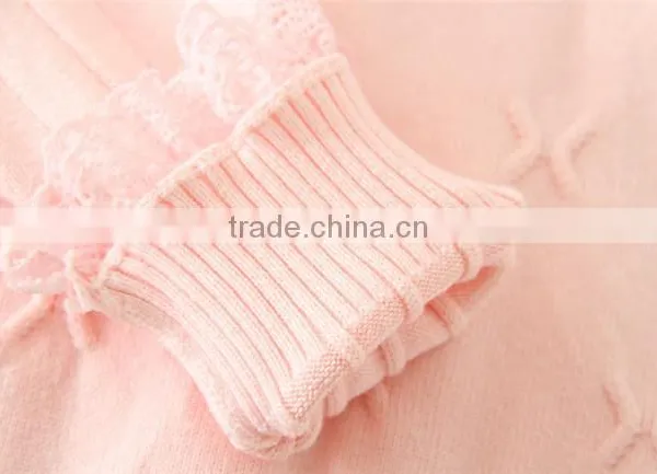 DDP151012 Fall Clothes Cute Black and Pink Kids Pullover Sweater for Girls From Factory photo-5