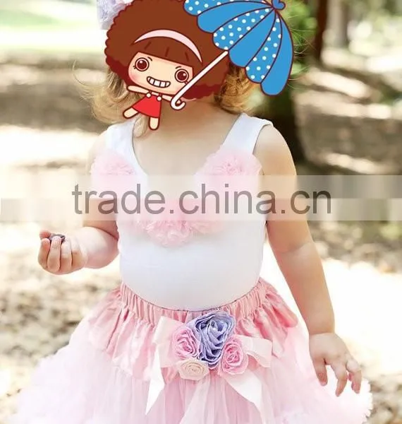 Pettiskirts Tutu Tulle Ballet Skirt for Girls Chiffon Ruffle Fluffy Pettiskirt Children Ballet Skirts photo-4