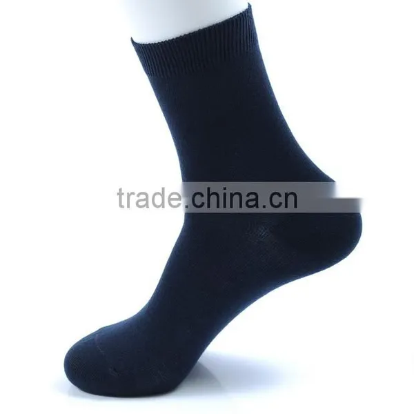 2017 China Factory Customized Your Own Brand Logo Design Plain Color Simple Stretch Eco Lycra Cotton Polyester Men Socks photo-5