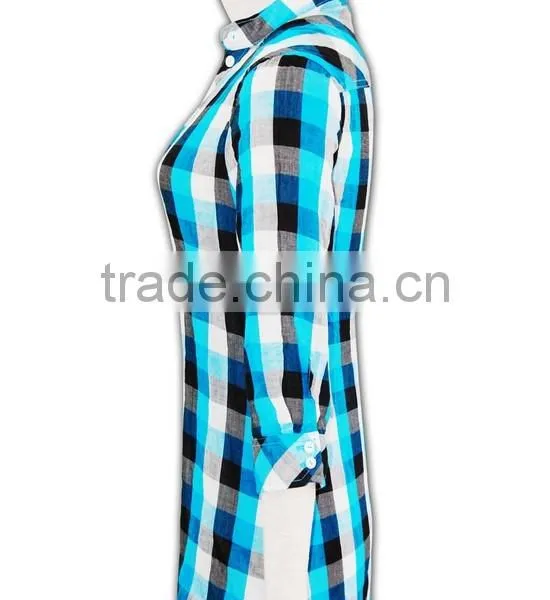 100% Cotton Design China Made Business Design Mens Plaid Flannel Shirts photo-3