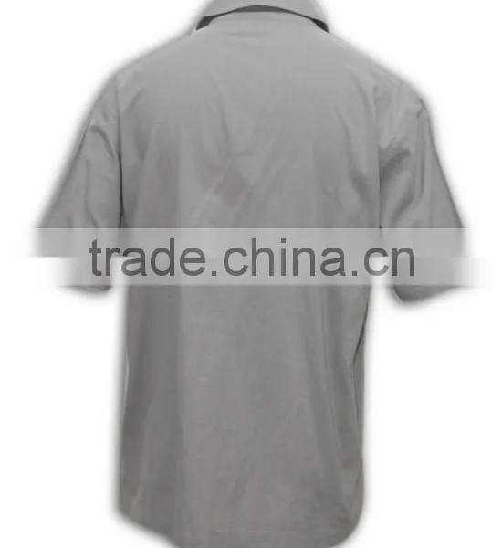 100% Cotton Design China Made Logo Printing Grey Mens Casual Shirt Design photo-3
