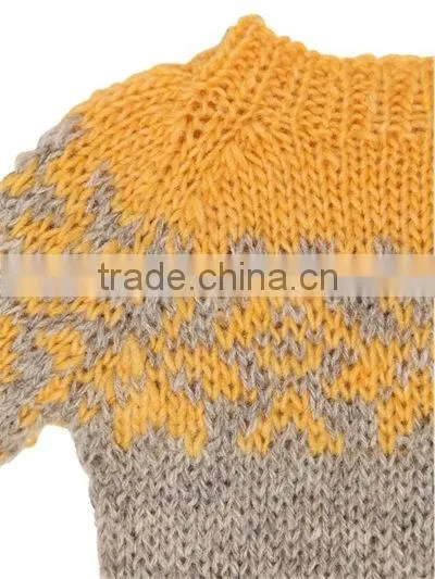 100% Wool Pullover Sweater o Neck Knitting Machine Sweater photo-2
