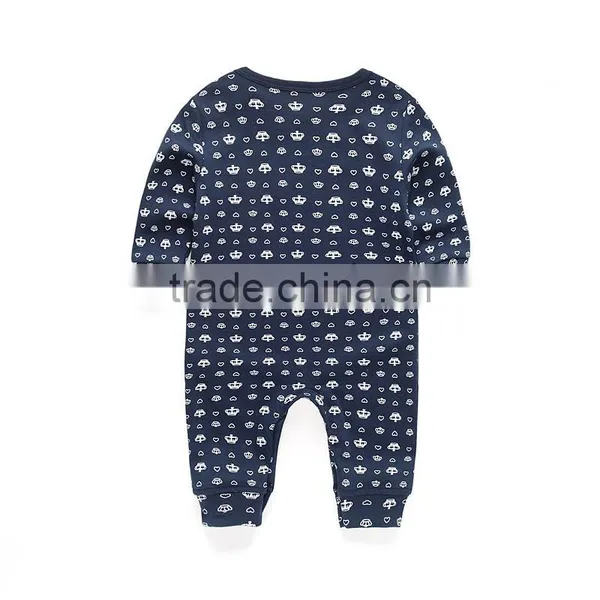 Wholesale Long Sleeve 100% Cotton Baby Romper Jumpsuit photo-5