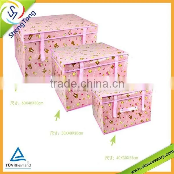 Big Middle Small Waterproof Coating Folding Storage Box photo-2