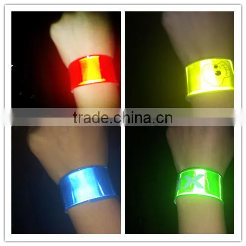 New Design Customized Glow in the Dark Reflective Running Wristbands With Printing Logo photo-3