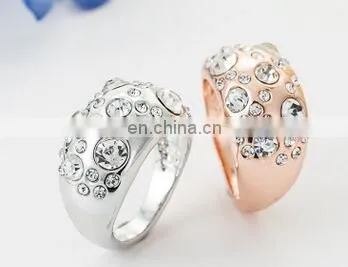 White Gold Plated CZ Diamond Wedding Rings 7mm Women Fine Jewelry Zirconia Crystals Engagement Rings Top Quality Alloy Ring photo-3