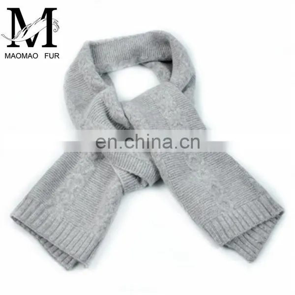 Factory Direct Wool Knitted Scarf Women Fur Pompom Winter Hat And Scarf Set photo-4