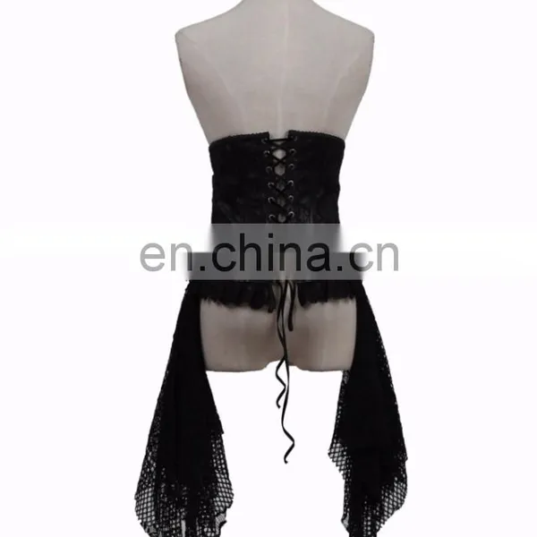 Gothic Punk Rave Black Underbust Soft Bone Corset Y-542 photo-2