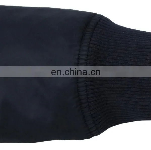 High Quality Nylon Plain Navy Flight Bomber Jacket Mens photo-6