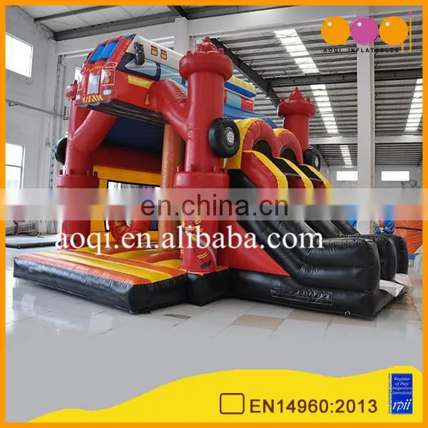 AOQI Inflatable Bouncer Castle Manufacturer Fire Station Bouncer for Kid photo-2