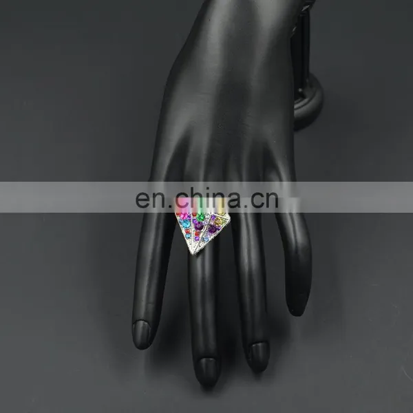 MCR-0012 In Stock Latest Fashion Wedding Wholesale Rianbow Cluster Ring for Women photo-4