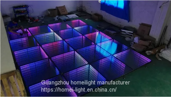 3D Mirror Abyss Dance Floor Led Panel Tile for Club Stage photo-5