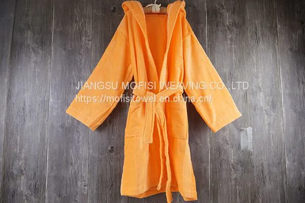 High Quality Fashion Kids Children Hooded 100% Cotton Bathrobe photo-4