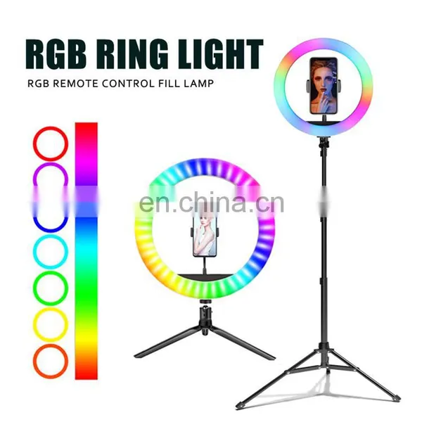 Customized Logo 3 Mode Selfie Led Camera Ring Flash Fill Light Dimmable Camera Phone Ring Lamp With Stand Tripod photo-4