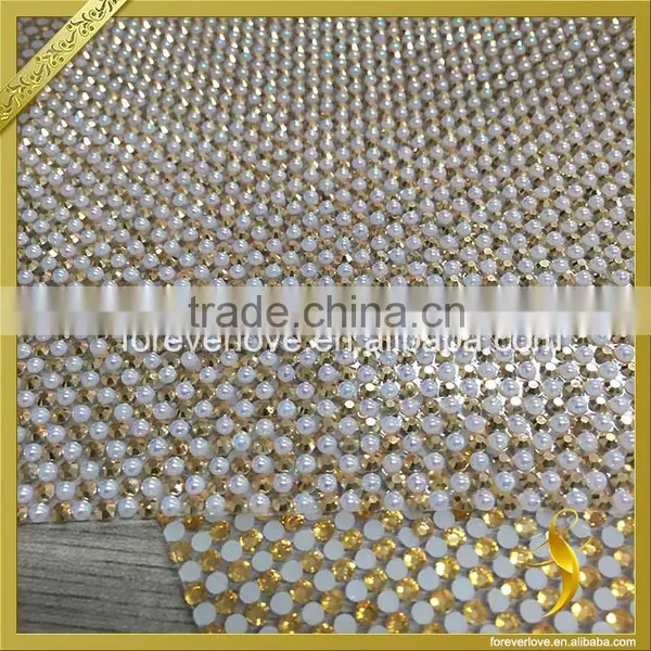 Wholesale Rhinestone Applique Crystal Embellished Trim Mesh FRM-226 photo-3