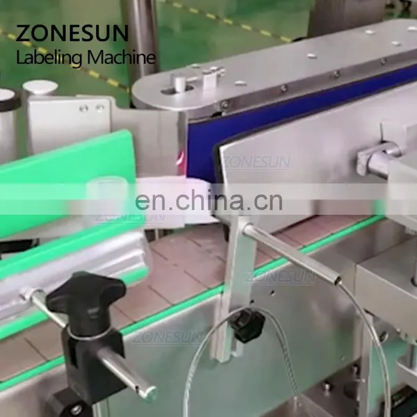 ZONESUN ZS-TB821 Vial Glass Jar Can Sticker Wine Water Bottle Automatic Round Bottle Labeling Machine For Round Bottles photo-3