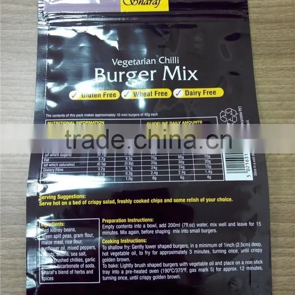 Aluminum Foil Customer Printing Laminated Plastic Stand up Pouch With Zip Lock for Dried Vegetable photo-2